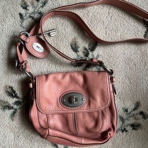 Fossil Pink crossbody Purse